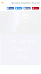 Mobile Screenshot of decaturbaptist.org