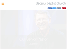 Tablet Screenshot of decaturbaptist.org